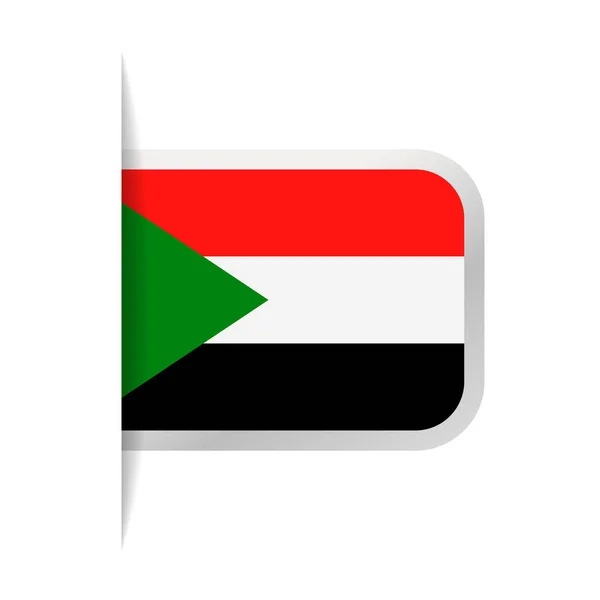 Sudán bandera Vector icono de marcador — Vector de stock