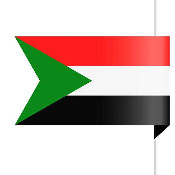 Sudan bayrağı vektör yer imi simgesi — Stok Vektör
