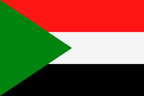 Sudan flaga wektor ikona płaskie — Wektor stockowy