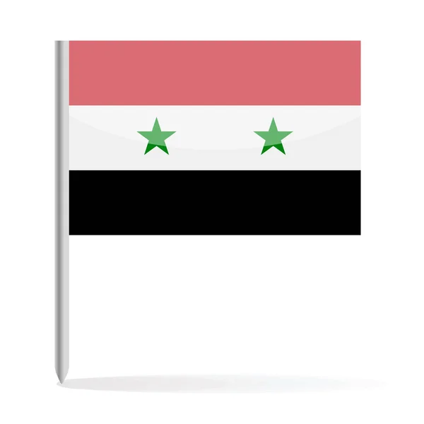 Syrien flagga Pin vektor symbol — Stock vektor