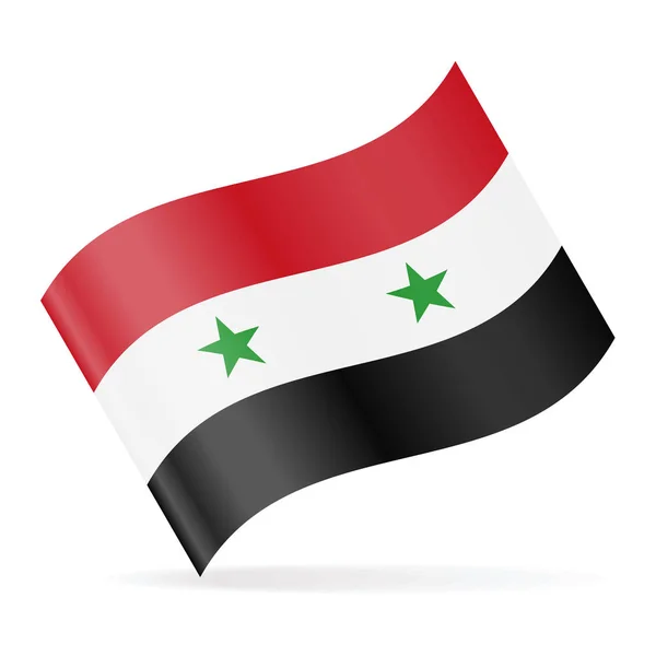 Syrien flaggenvektor schwenken symbol — Stockvektor