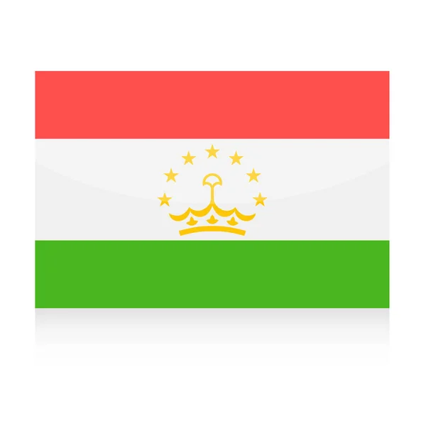 Tayikistán Bandera Vector Icono — Archivo Imágenes Vectoriales