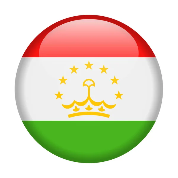 Tadzjikistans flagga vektor runda ikonen — Stock vektor