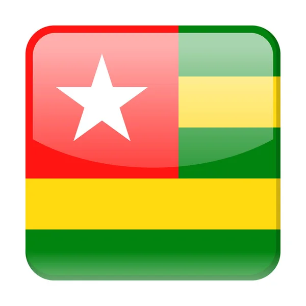 Togo прапор векторних площу піктограми — стоковий вектор
