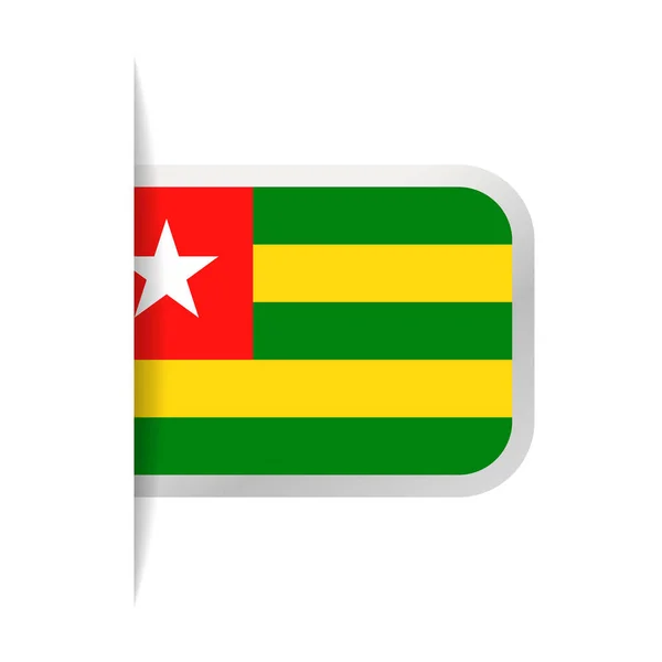 トーゴの旗ベクトルのブックマーク アイコン — ストックベクタ