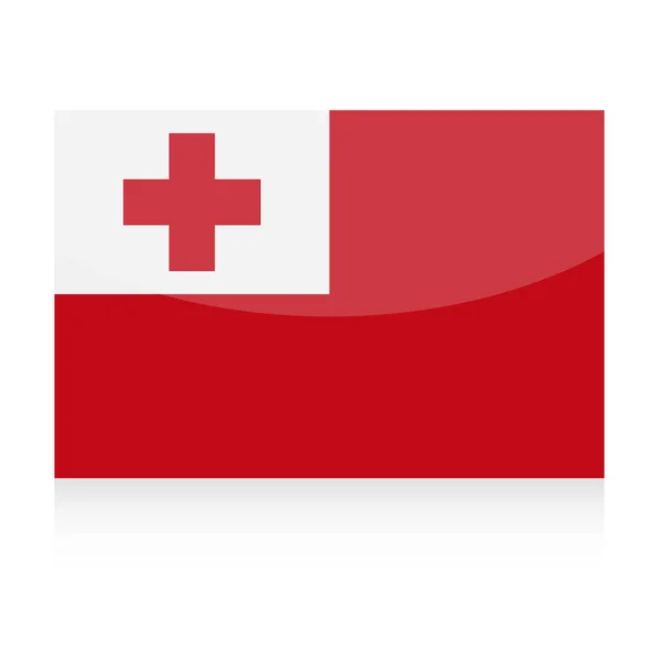 Ícone do vetor da bandeira de Tonga —  Vetores de Stock