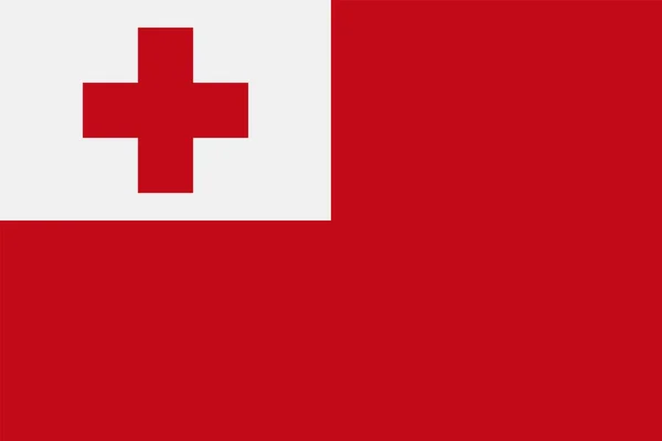 Ícone plano do vetor da bandeira de Tonga —  Vetores de Stock