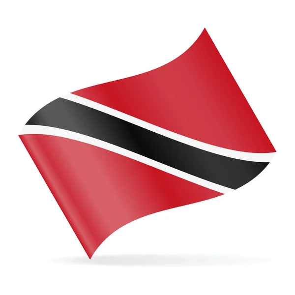 Vector de bandera de Trinidad y Tobago ondeando icono — Vector de stock