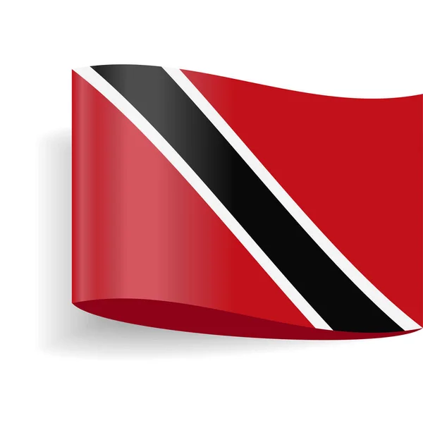 Etiqueta de Vector de Bandera de Trinidad y Tobago Icono — Archivo Imágenes Vectoriales