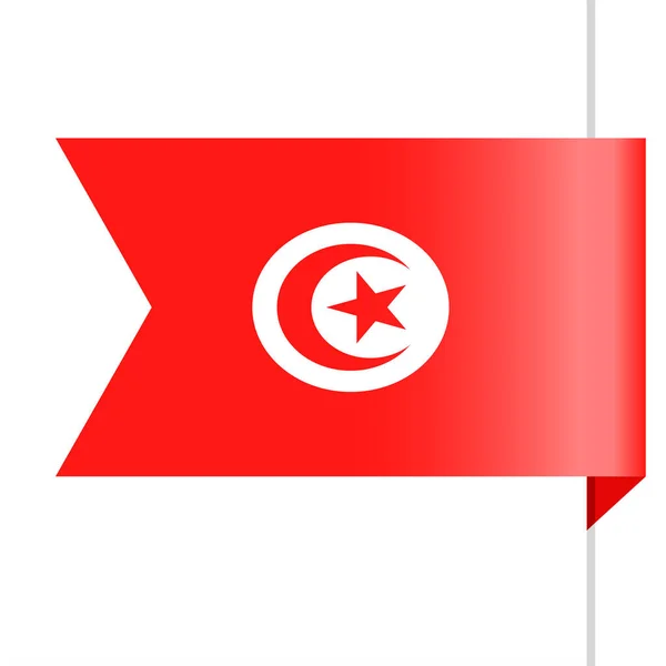 Túnez Bandera Vector Bookmark Icon — Vector de stock