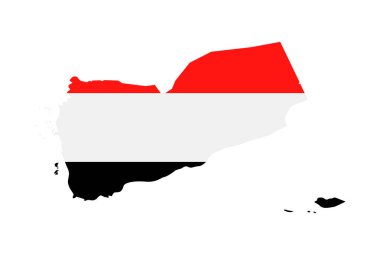 Yemen bayrak ülke kontur vektör simgesi