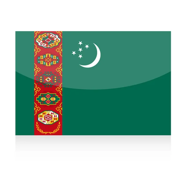 Turkmenistan Flag Vector Icon — Stock Vector