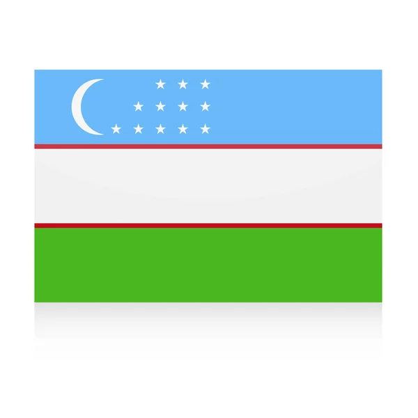 Прапор Узбекистану вектор значок — стоковий вектор