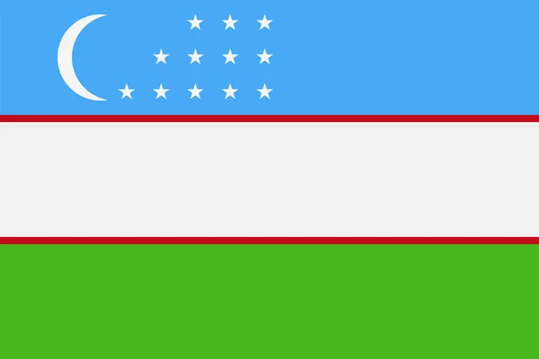 Uzbequistão Bandeira Vector Flat Icon — Vetor de Stock