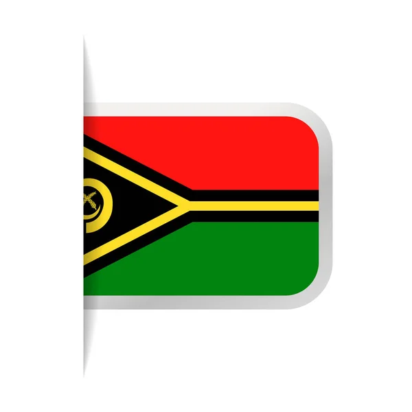 Vanuatu Bandeira Vector Bookmark Ícone —  Vetores de Stock