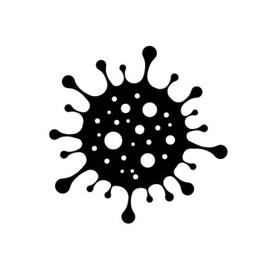 Coronavirus ikonu. 2019-nCoV Coronavirus Bakterisi. Vektör illüstrasyonu