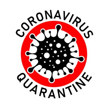 Coronavirus Karantina İşareti. 2019-Ncov. Vektör İllüstrasyonu