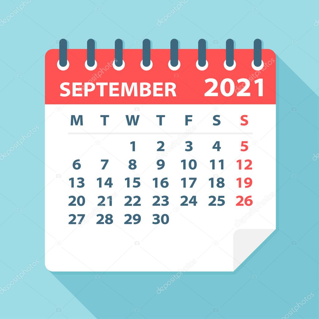 September 2021 Calendar Leaf Illustration Vector Graphic Page Premium Vector In Adobe Illustrator Ai Ai Format Encapsulated Postscript Eps Eps Format september 2021 calendar graphhic