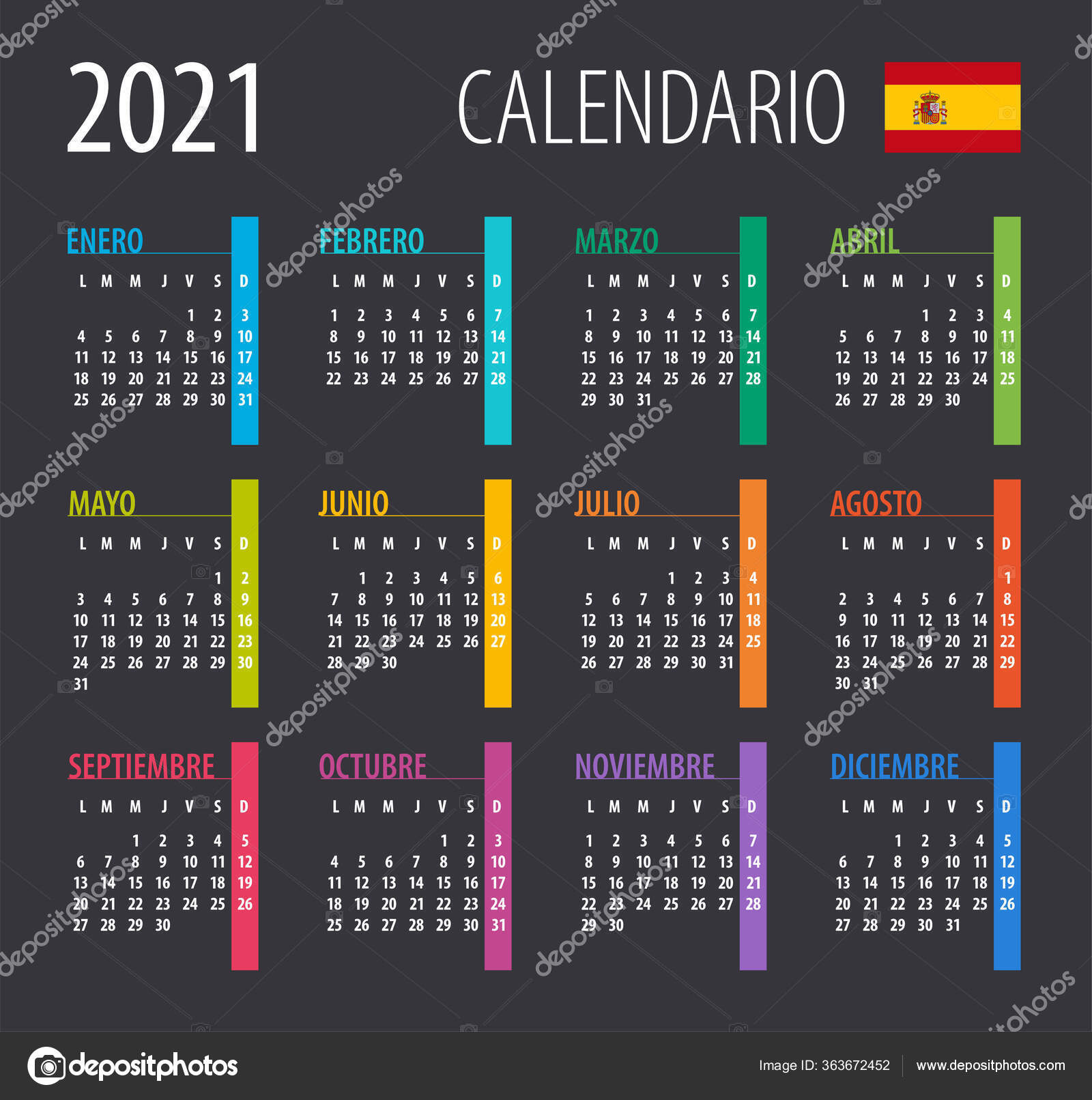 Download Calendario 2021 Ilustración Placa Temperatura Mock Versión ...