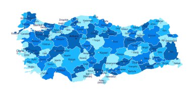 Hindi haritası. Şehirler Bölgeleri Vektör illüstrasyonu