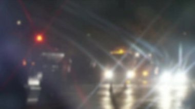 Gece yol ışıkları. Ufuk gece trafik ışıkları-Bangkok