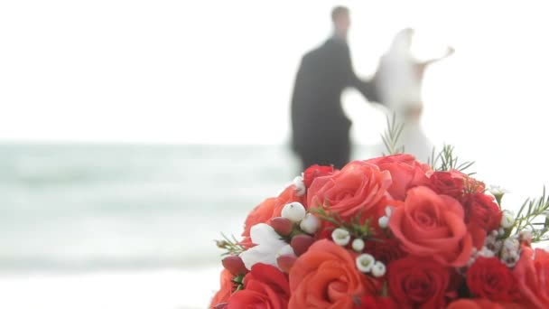 Ślub na plaży — Wideo stockowe