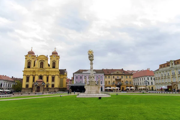 Timisoara, Romanya - 15 Ekim 2016 görünümünü Union Square Timisoara, Romanya — Stok fotoğraf