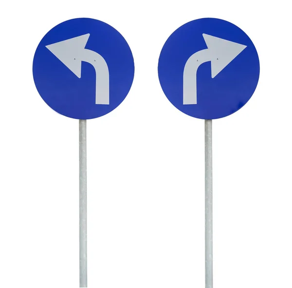 絶縁ロッドの左と右に白と青の矢印 — ストック写真