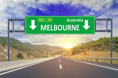 Melbourne yol işaret karayolu üzerinde