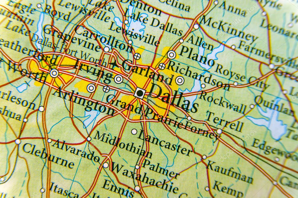 Geographic map of Dallas close — Stock Photo © Bennian #137006500