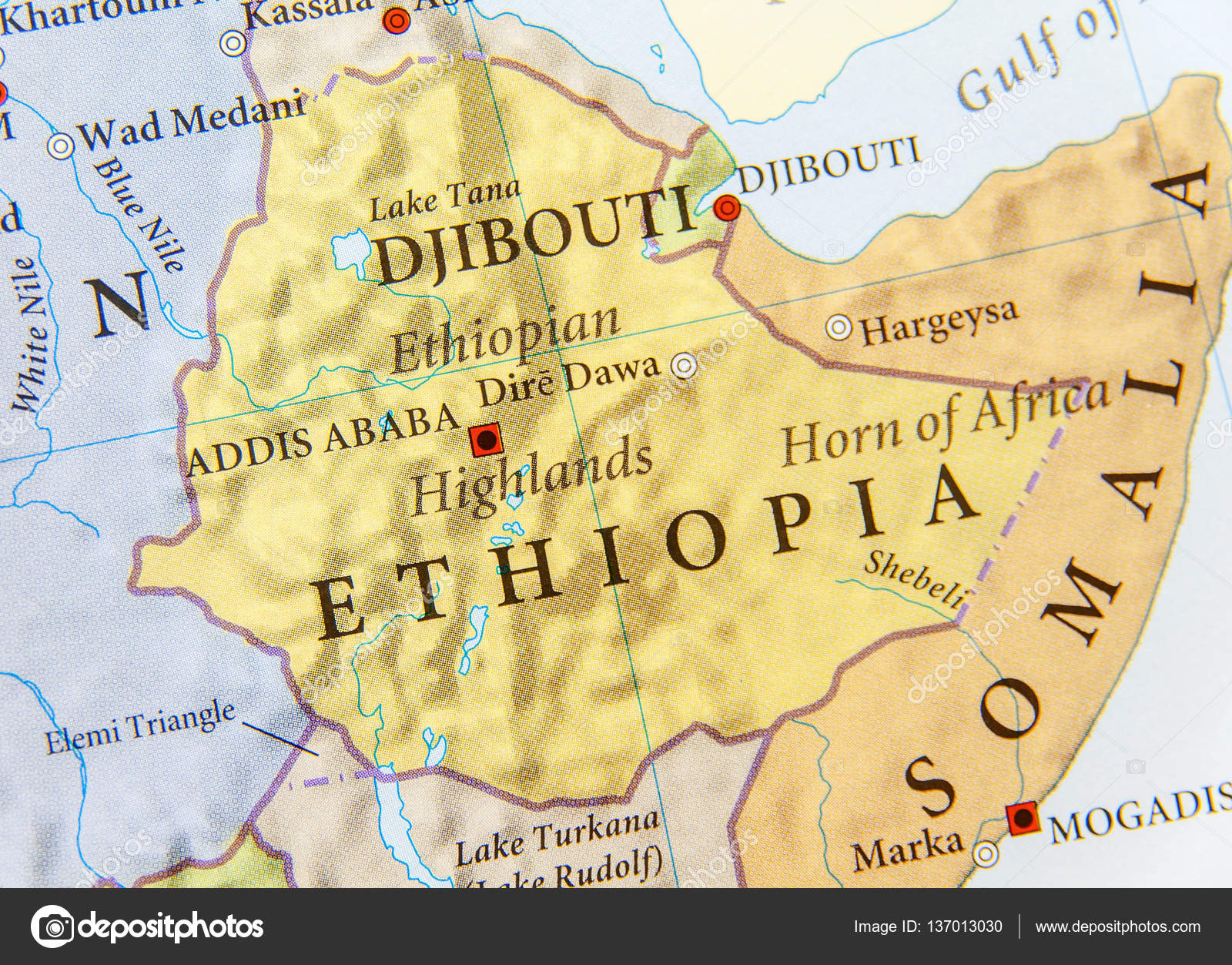 Ethiopian Highlands On Map Of Africa Map