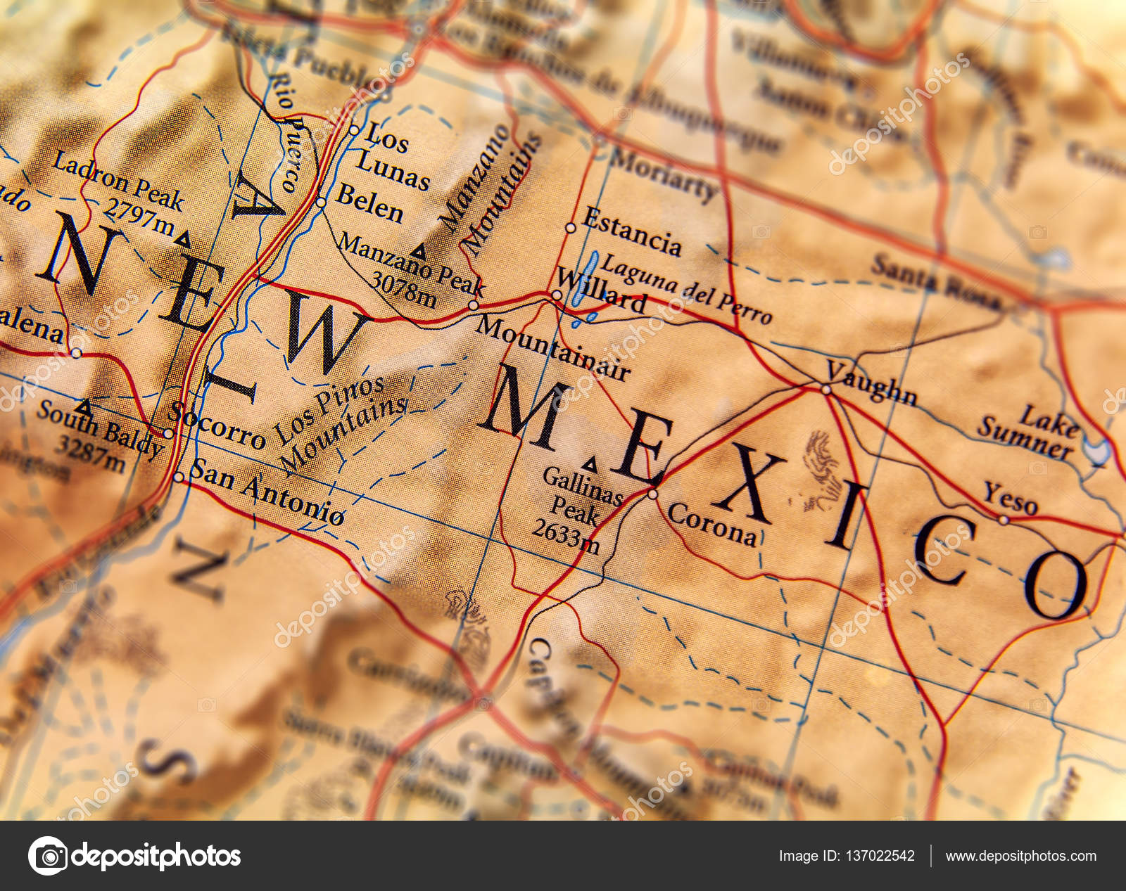 1955 New Mexico State Map Map