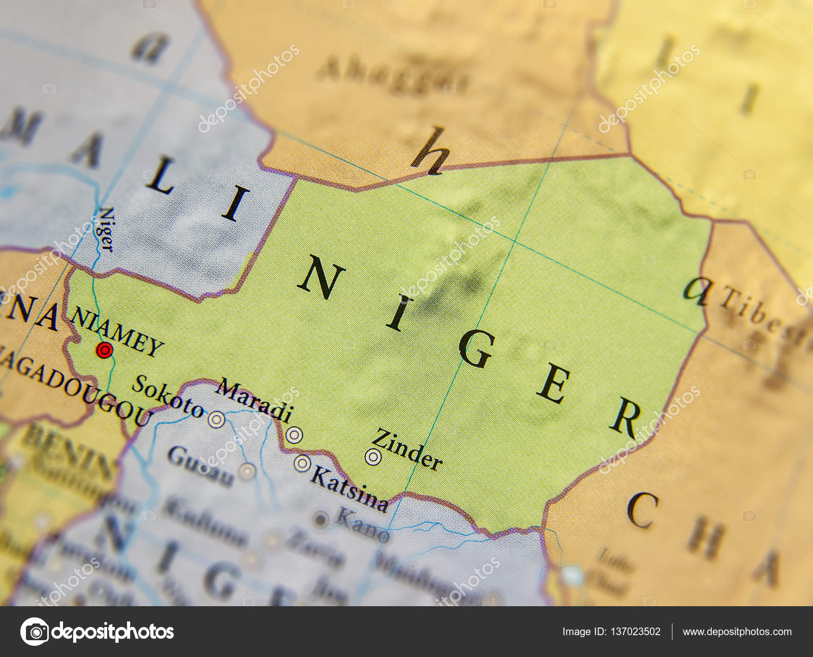 Geographische Karte Von Nigeria Mit Wichtigen Stadten Stockfoto C Bennian