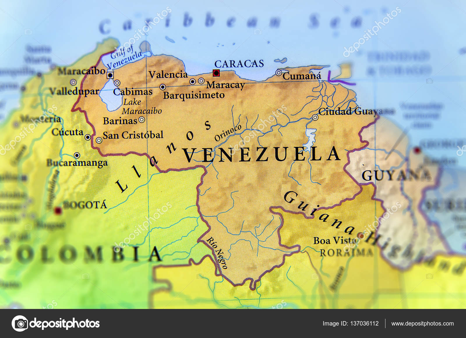 Mapa geográfico dos países da Venezuela com cidades importantes fotos