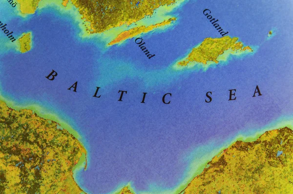 Geographic map of European Baltic sea close