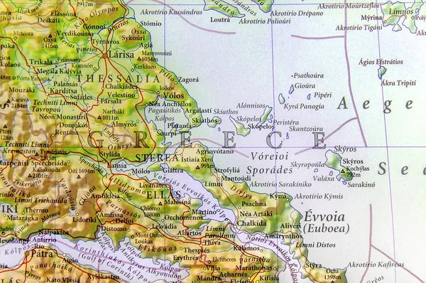 Географическая карта Греции с важными городами — стоковое фото