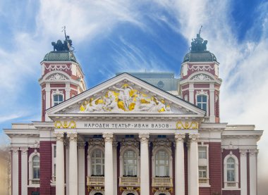 Sofia, Bulgaristan - Ocak 03: Bulgar Ulusal Tiyatro Ivan Vazov, 03 Ocak 2017 yılında Sofya, Bulgaristan