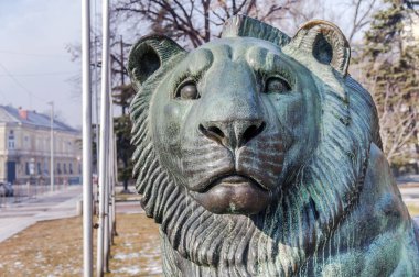 Antik Sofya şehir içinde aslan heykeli