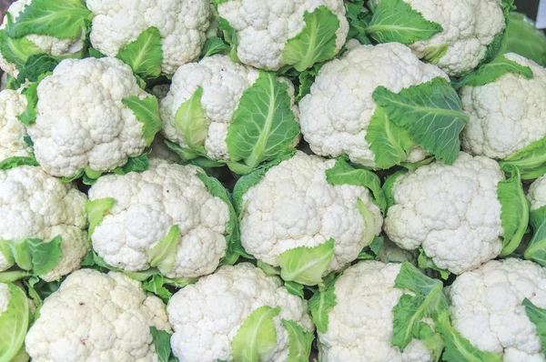 Chou-fleur frais sain vert et blanc légumes biologiques — Photo