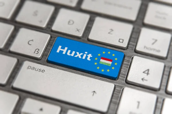 Mavi tuş Enter Macaristan Huxit AB klavye düğmesini kullanarak modern t