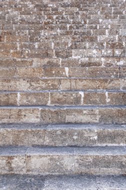 Görünümü eski eski şehirde Rhodes gidiş tarihi kale merdivenleri kapatın