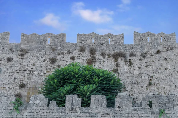 Κάστρο Τείχος σαν μπλοκ μοτίβο μεσαιωνικό συγκεκριμένες βασικές — Φωτογραφία Αρχείου