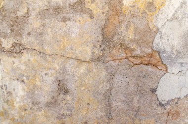 Beton duvar eski çimento eampty renkli kirli yüzeyi kırık