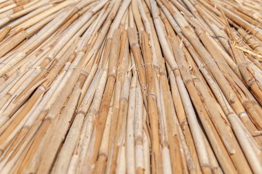 Sarı desen yatak doğal reed doku el yapımı güneş