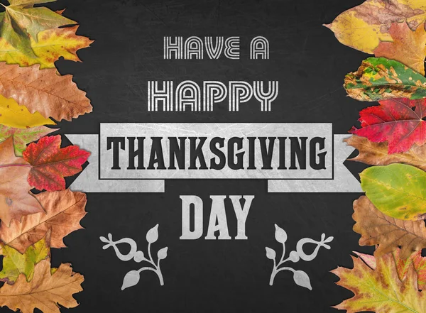 Har en happy thanksgiving day design quote vykort banner — Stockfoto