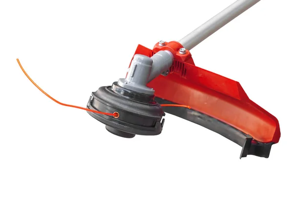 Cortacésped cabeza grande trimmer rojo para hierba como máquina de jardín — Foto de Stock