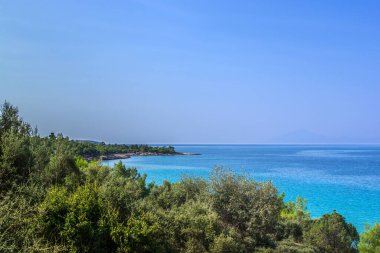 Büyük Atlantik okyanus manzarası berrak gökyüzü