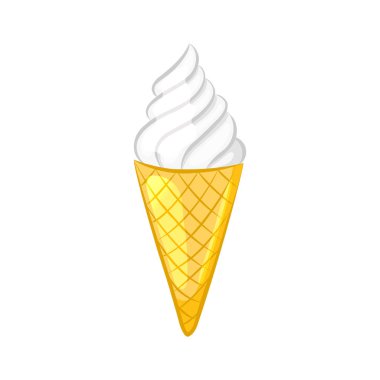 Bir gözleme külah dondurma. Çizgi film simgesi.