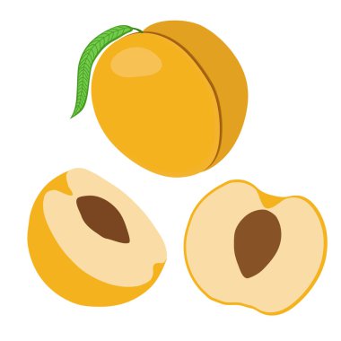 Şeftali. Kesilmiş şeftali.