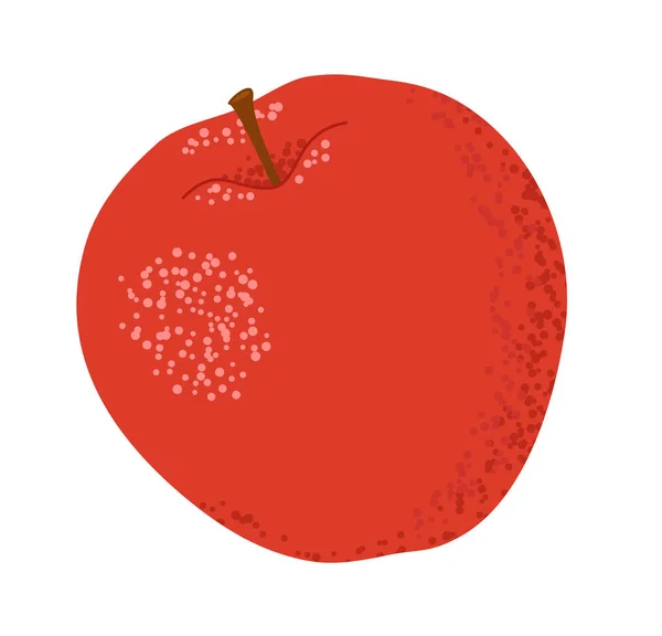Pomme Rouge Isolée Sur Fond Blanc Illustration Vectorielle — Image vectorielle